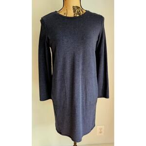J. Jill Cotton Dress with Pockets 57% Pima Cotton Blend, Blue, Sz S Petite